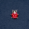 Brooch 'Ladybug' 22x23mm insect series metal color 'gold'