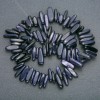Natural Aventurine Neckline Night Kaïra Chip "Needle" bead 20x6mm diameter, 41cm +