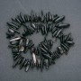Thread of natural obsidian fragment “needle”, diameter 10-20×3-5mm, length 40cm ± on thread