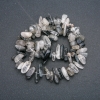 Rutilated Quartz Woolly (Hairy) Chip Bead Thread, 15x5mm, 41cm length +