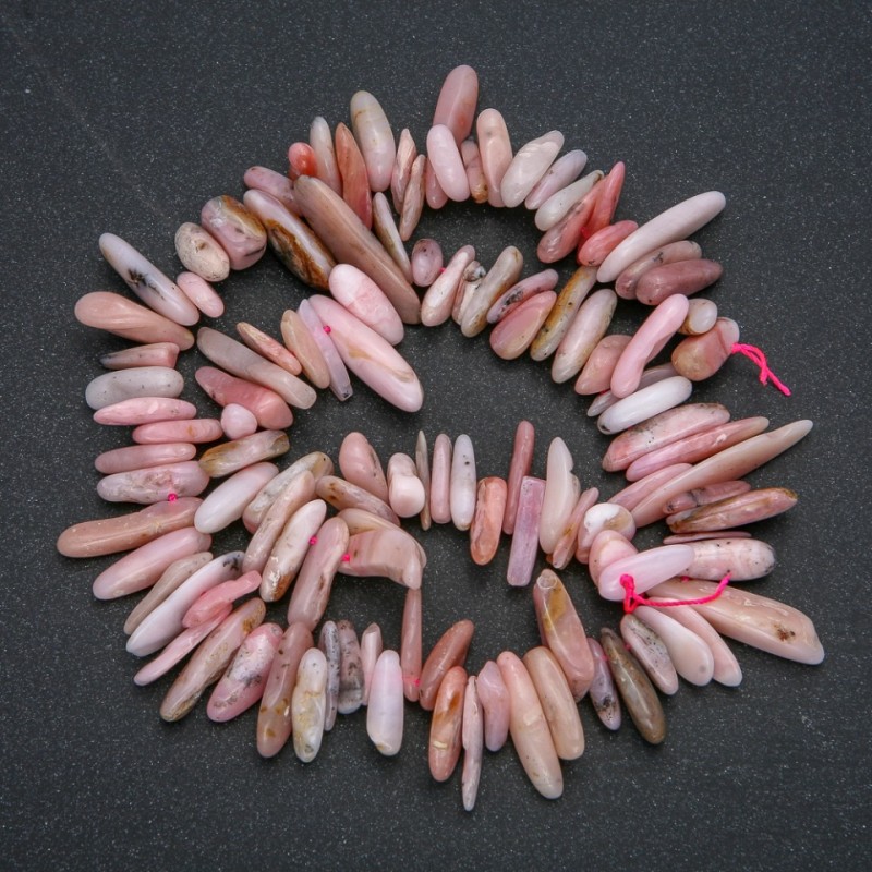 Opal bead strand, shard "needles", diameter 18x6mm, length 41cm +