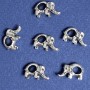 Elephant Bead Spacer Finding, 5mm Diameter, Pack of 12