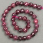 Natural Tourmaline beads, faceted round, diameter 10mm +/-, strand length 38cm +