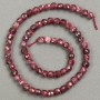 Natural gemstone tourmaline cube beads with faceted edges, 6x6mm, 38cm length +