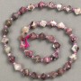 Tourmaline Beads on Thread Natural Gemstone Beads Cut Diamond 8x8mm, Thread Length 39cm ± (Seed Bead Inset 3x3mm)