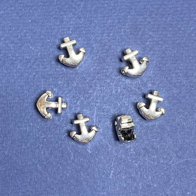 Findings Pandora Bead Insert Anchor 12x13mm, diameter 5mm, pack 20g +/- 8pcs