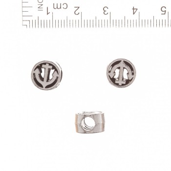 Findings Pandora Bead Anchor in Circle 10mm, diameter 5mm, pack 20g +/- 9pcs