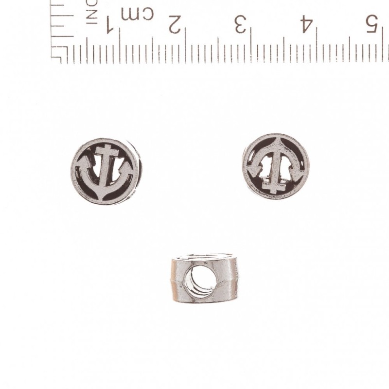 Findings Pandora Bead Anchor in Circle 10mm, diameter 5mm, pack 20g +/- 9pcs