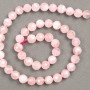 Natural Stone Beads Pink Quartz Faceted Round 8mm, Bead Strand 38 cm