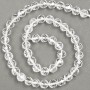 Natural Stone Beads Mountain Crystal Faceted Round Bead 8mm Diameter, 39cm Length +