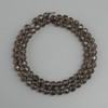 Natural stone beads Smoky Topaz faceted ball 6mm diameter, 39cm length +