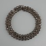 Natural stone beads Smoky Topaz faceted ball 6mm diameter, 39cm length +