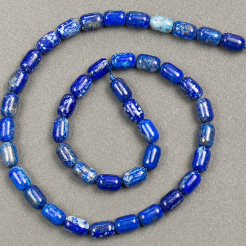 Lapis lazuli Beads, Barrel-shaped 6×9mm, 39cm length