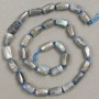 Labradorite Beads on Thread, faceted 8–11×5–7 mm, 44 cm length