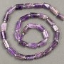Amethyst Beads on Thread, Faceted 10×6mm, 39cm long ± with Seed Beads (3×2mm)