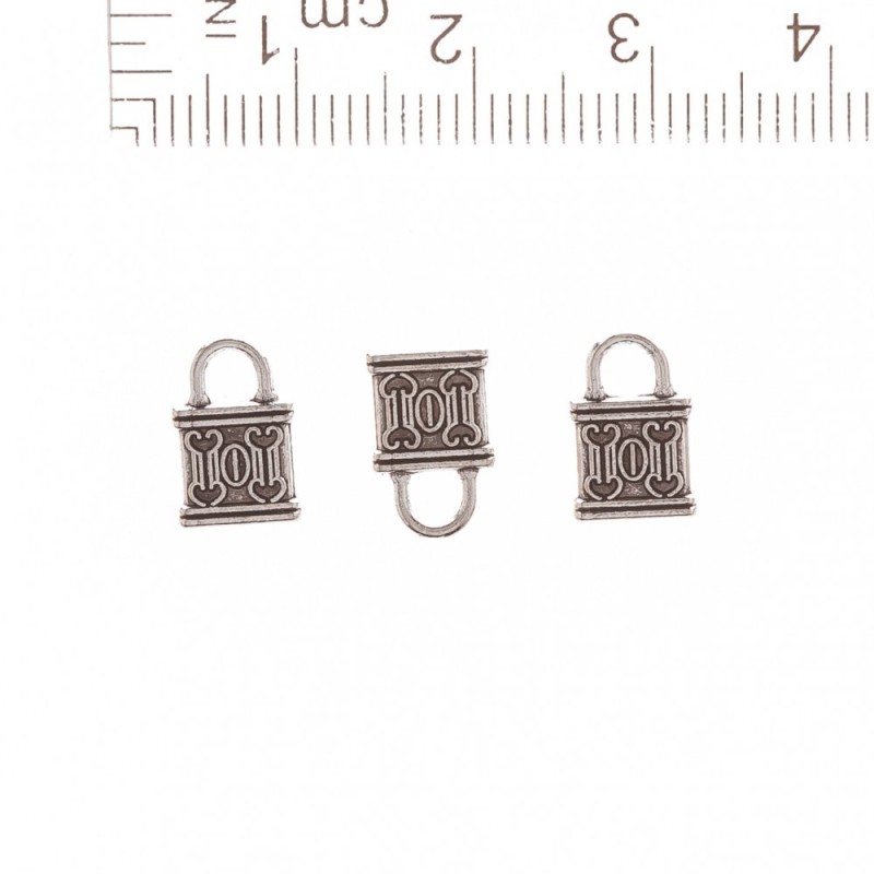 Findings Pendant "Lock" d 10x7mm, pack 20g +/-30pcs