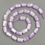 Kunzite Beads on a Thread Natural Stone Beads, Faceted 11-10x7-6mm, 39cm± length with Seed Beads (3x2mm)