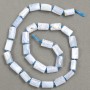 Beads on thread Natural stone Blue Agate Bead cut d 12-11x7-6mm, length 40cm+