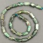 Seraphinite Beads on Thread Natural Stone Cut 11x7mm, Length 38cm± (with 3x2 seed beads)