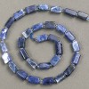 Sodalite Beads on Thread natural stone cut 11×7mm, length 38cm± (with 3×2 seed beads)