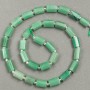 Nephrite Beads on Thread, Natural Stone, Faceted 11x7mm, 39cm± Length (with 3x2mm seed beads)