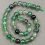 Fluorite beads on thread, 10mm diameter, 39cm length +