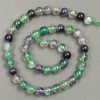 Natural Fluorite Beads on a Thread, 8mm Diameter, 39cm Length +