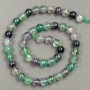 Natural Fluorite Beads on a Thread, 8mm Diameter, 39cm Length +
