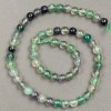 Natural Fluorite Beads on thread, 6mm diameter, 38cm length +