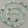 Fluorite Beads Faceted on Thread, 6mm Diameter, 39cm Length +