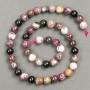 Tourmaline Beads on Thread, 8mm diameter, length 40cm