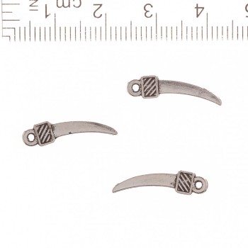 Jewellery Findings Pendant Sabre 20mm, pack 20g +/- 65pcs
