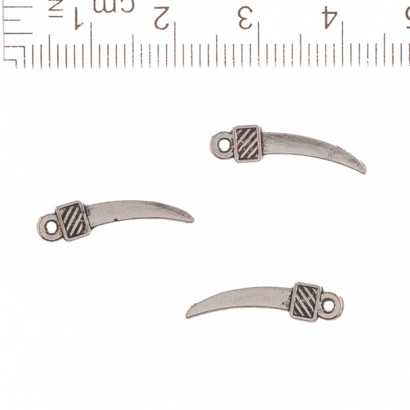 Jewellery Findings Pendant Sabre 20mm, pack 20g +/- 65pcs