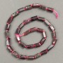 Garnet Beads, faceted natural stone on thread, 11x6mm, length 41cm +
