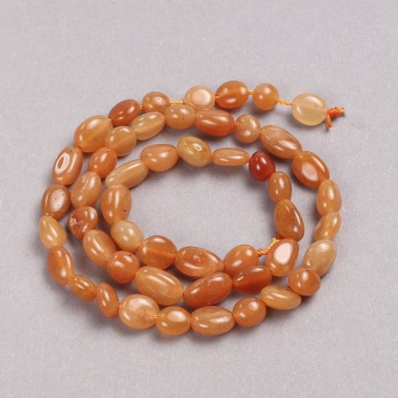 Carnelian Beads on Thread, Faceted 6×8mm, on Thread, length 39cm