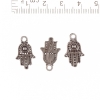 Jewellery Findings Pendant Hamsa, ball in the centre "rivet", 20x12cm, pack 20g +/- 35pcs