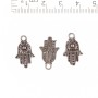 Jewellery Findings Pendant Hamsa, ball in the centre "rivet", 20x12cm, pack 20g +/- 35pcs