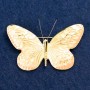 Brooch "Butterfly" peach enamel, gold-colour metal 55x39mm