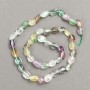 Natural Fluorite Beads on thread with faceted finish, diameter 7-12×6-7 mm, length 40 cm