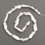Baroque pearls with petrol tint on thread d 7-9×10–23 mm +-, length 38 cm+