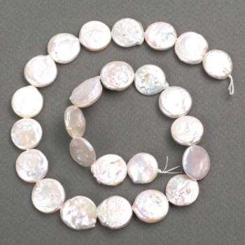 Baroque Pearls with Petrol Rainbow Tint d 15-16mm +-, thread length 40cm+