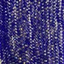 Beads Czech Crystal on thread, blue with petrol glow, faceted rondelle, 8×6 mm, length 40–42 cm
