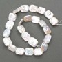 Baroque pearls with petrol tint on thread d 15-17×13-16mm +-, length 38cm+