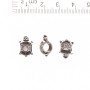 Pandora-Style "Turtle" Bead 13x9mm, 5mm Hole, 20g Pack ±12pcs