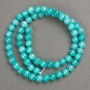 Beads on Thread Amazonite (artificial acrylic) smooth sphere, diameter 6mm±, length 39cm±