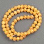 Beads on thread Citrine (plastic acrylic) smooth bead, diameter 6mm±, length 40cm±
