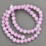Kunztite Beads (imitation acrylic) on thread smooth sphere, diameter 6.5mm±, length 40cm ±