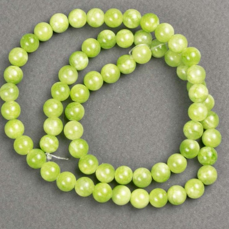 Onyx Beads (Acrylic) on Thread, Smooth Sphere, 6mm±, 40cm±