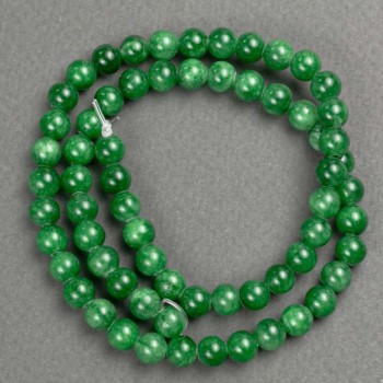 Acrylic Chrysoprase Beads on Thread - Smooth Round 6.5mm x 40cm