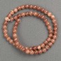 Selenite Beads (Acrylic) on thread, smooth round beads, diameter 6.5mm ±, length 40cm ±
